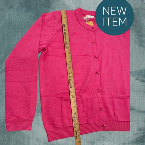 NEW SMILING PINKER Women's Cardigan Sweater Button Down Chunky KnitwearXXXL PINK - Picture 8 of 16